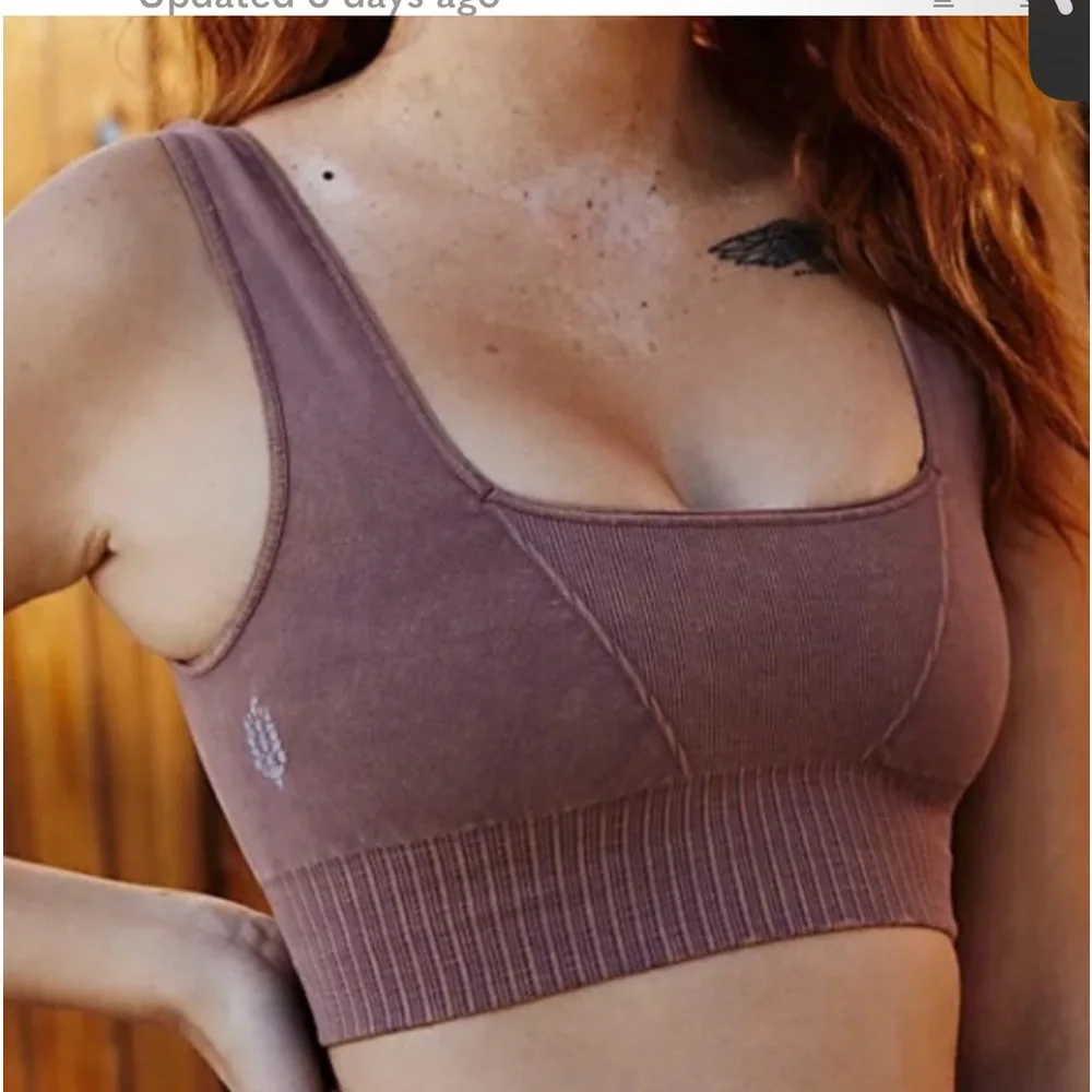 NWOT - Free People Good Karma Square Neck Bra - Size XS/SM Brown - Picture 1 of 8